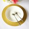 Gold Round Paper Placemats for Dinner New Years Eve Festive Party Birthday Table Decoration 12 inch Pack of 12